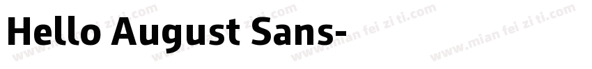 Hello August Sans字体转换